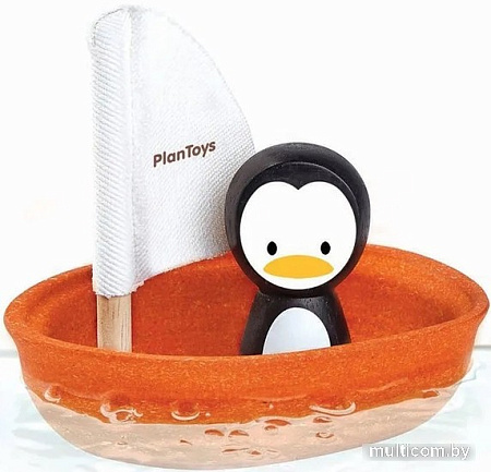 Игрушка для ванной Plan Toys Лодка и пингвин 5711