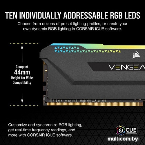 Оперативная память Corsair Vengeance RGB PRO SL 2x16GB DDR4 PC4-25600 CMH32GX4M2Z3200C16