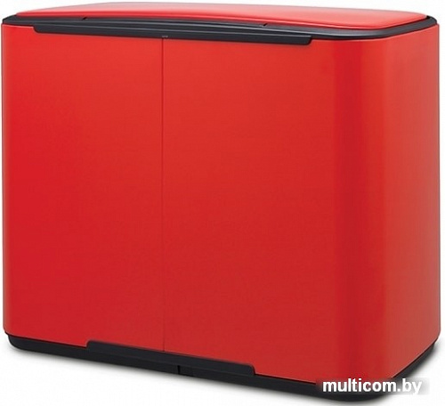 Brabantia Bo Pedal Bin 11л + 23л (пламенно-красный)