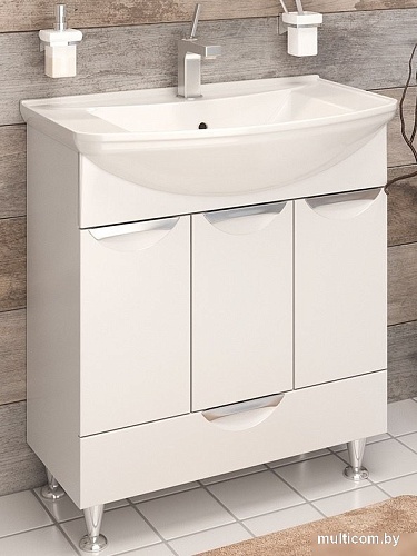 Runo Тумба с умывальником Runo Барселона 75 + Стиль 75 (напольная)