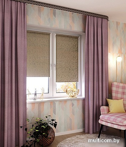 Рулонные шторы Legrand Фрост 42.5x175 (бежево-серый)