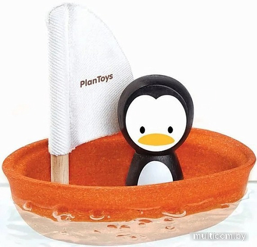 Игрушка для ванной Plan Toys Лодка и пингвин 5711