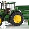 Bruder John Deere 7930 with frontloader and trailer 03055