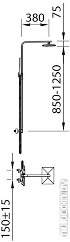 Душевая система Clever Nine Xtreme 60135