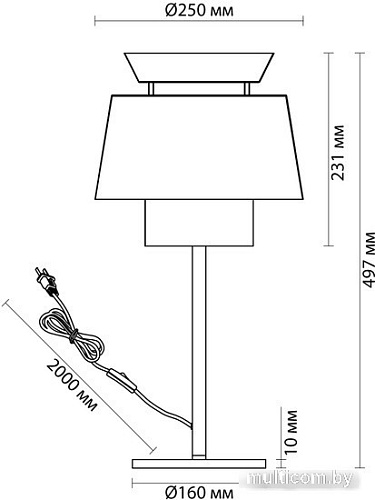 Настольная лампа Odeon Light Kressa 4992/1TA