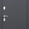 Металлическая дверь ЮрСталь Гарда 205x86 8мм (черный муар/белый ясень, правый)