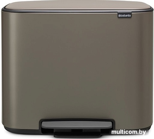Brabantia Bo Pedal Bin 3 x 11л (платиновый)