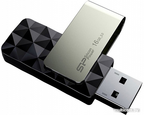 USB Flash Silicon-Power Blaze B30 Black 16GB (SP016GBUF3B30V1K)