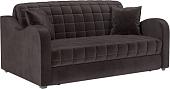 Мебель-АРС Аккордеон Барон №4 НПБ 155x200 (бархат шоколадный Star Velvet 60 Coffee)