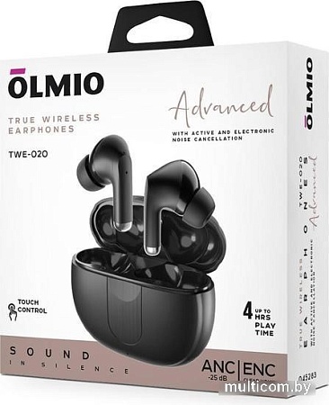 Наушники Olmio TWE-020 (черный)