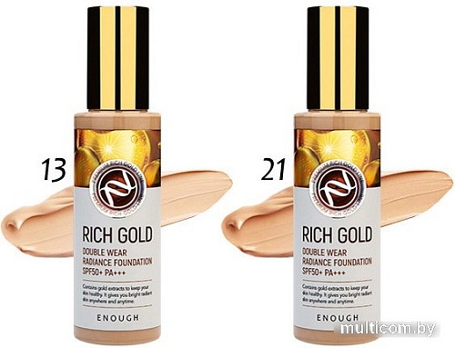 Тональный крем Enough Rich Gold Double Wear Radiance Foundation SPF50+ PA+++ тон 21