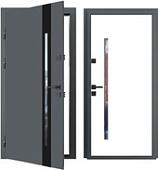 Металлическая дверь Guard Inox Black 2 96x205 (левая, Ral 7016/экосатин белый)