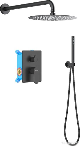 Душевая система Aquatek Оберон AQ1272MB (черный матовый)