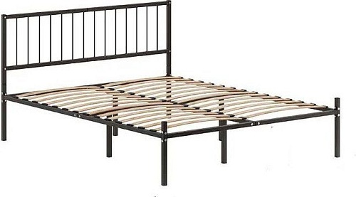 Кровать Домаклево Металика В4 140x200 (черный)