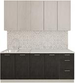 Готовая кухня Артём-Мебель Эльза СН-114 без стекла МДФ 2.0м (бетон белый/бетон серый)