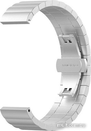 Браслет Rumi Snake металлический блочный 20 мм (серебристый)