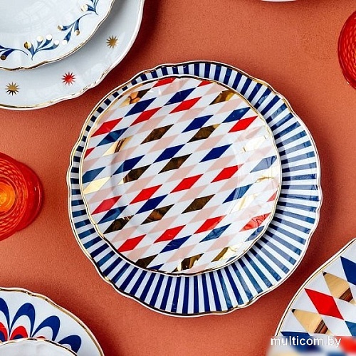 Тарелка обеденная Bitossi Abracadabra ABR00022 (ромбы)