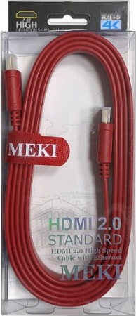 Кабель Meki GH-T-2RD HDMI - HDMI (2 м, красный)