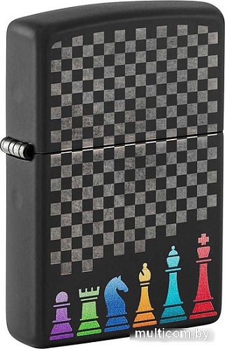 Зажигалка Zippo Chess Pieces Black Matte 48662