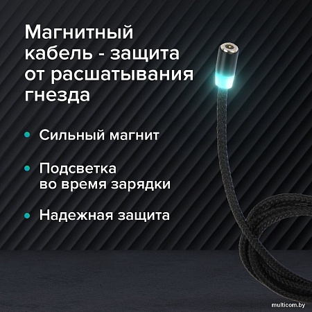 Кабель Sonnen Premium USB Type-A - microUSB/USB Type-C/Ligtning 513561 (1 м, черный)