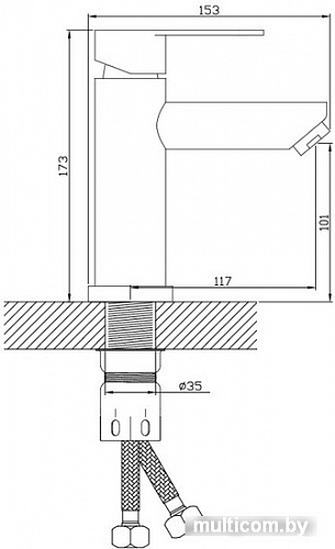 Смеситель Diadonna D34-110131S