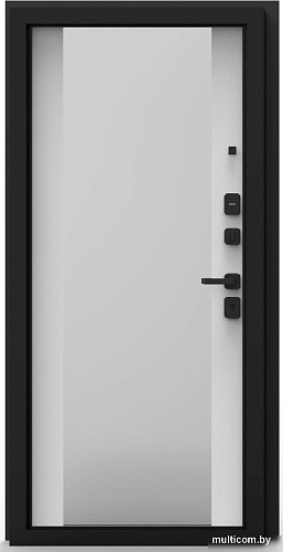 Металлическая дверь Guard Combi Mirror шпон корица/шагрень белая (86x205, правая)