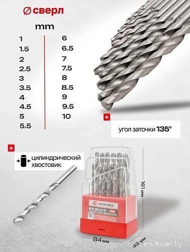 Набор сверл Everforce EF-41604 (60669)