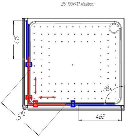 Душевой уголок Radomir 100x110 R 1-03-1-2-0-1231 (матовое стекло)