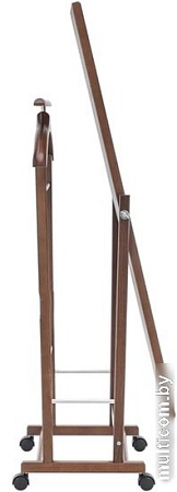 Стойка для одежды Мебелик с зеркалом на колесах В 24Н (средне-коричневый)