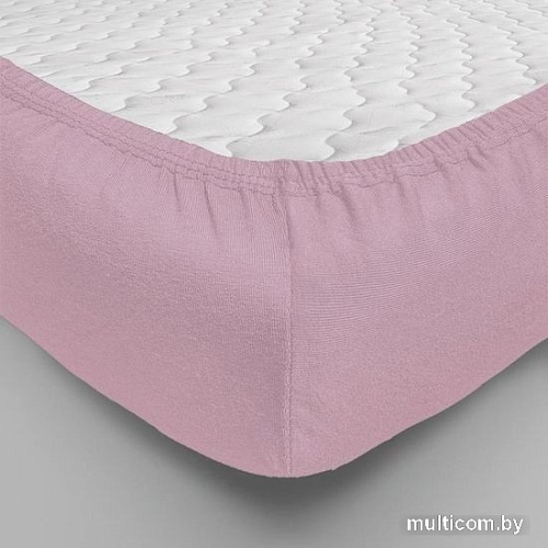 Постельное белье Luxsonia Трикотаж на резинке 160x200 Мр0010-37 (лиловый)