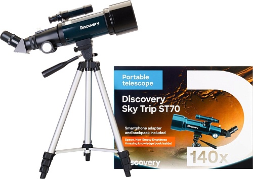 Телескоп Levenhuk Discovery Sky Trip ST70 с книгой