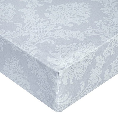 Постельное белье Миланика Графит на резинке 140x200 (поплин-жаккард)