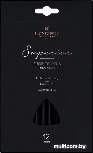 Фломастеры Lorex Pro-Draw Superior LXFPPD12-SP (12 цв)
