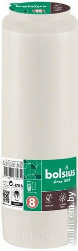 Набор свечей Bolsius Ритуальные масляные Copmo rc8 rspo mb 8 дней горения (белый)