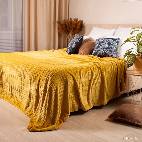Плед Casa Conforte Aspen 200x220 6155387 (желтый)