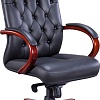 Кресло Everprof Monaco Wood (экокожа, черный)