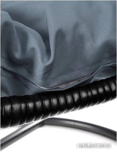 Подвесное кресло M-Group Для двоих Люкс 11510409 (черный ротанг/серая подушка)