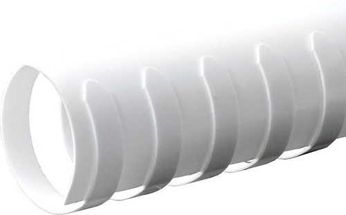 Пластиковая пружина для переплета РеалИСТ Пластик 25 мм (белый)