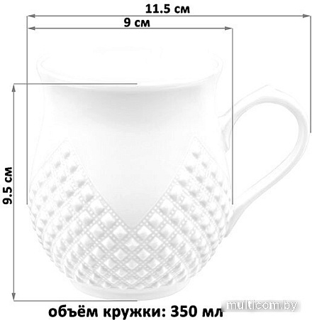 Набор кружек Elan Gallery Ромбики 540501