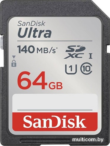 Карта памяти SanDisk Ultra SDXC SDSDUNB-064G-GN6IN 64GB
