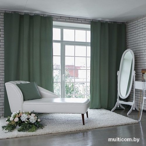 Штора Этель Английский стиль 2846248 2.2x2.8 м (светло-зеленый, 1 шт)