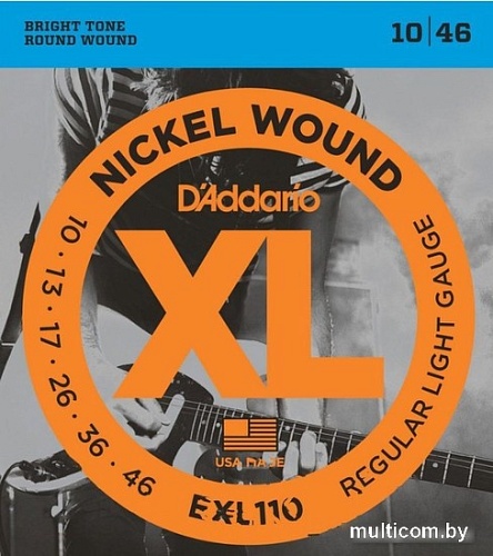 Струны для гитары D'Addario EXL110 Regular Light 10-46