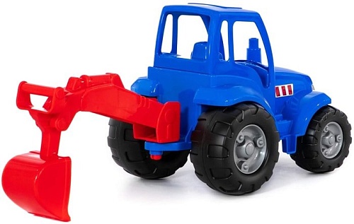 Игрушечный транспорт Полесье Трактор Чемпион с лопатой 84736 (синий)