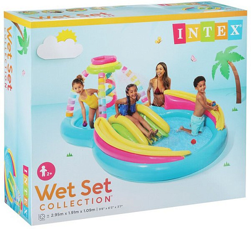 Игровой центр Intex Rainbow Funnel Play Center 56137NP (295x191x109)