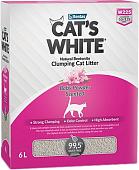 Наполнитель для туалета Cat's White Baby Powder Scented Box 6 л