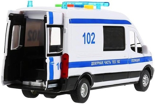 Игрушечный транспорт Технопарк Ford Transit Полиция TRANSITVAN-22PLPOL-WH