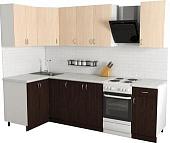 Угловая кухня Хоум Лайн Агата 1200х2100 угловой (венге/дуб молочный)