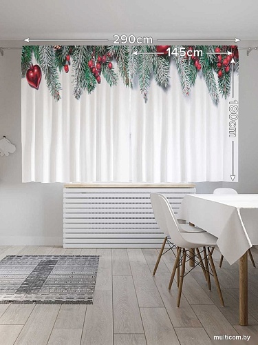 JoyArty Еловая ветка с игрушками p_20311 (145x180)