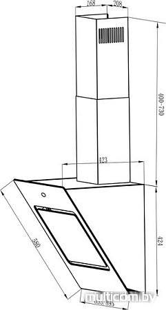 Кухонная вытяжка Pyramida NB-X 60 S BL