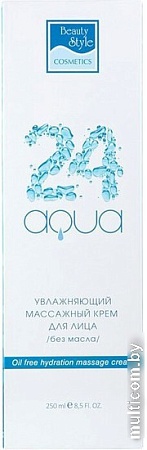 Beauty Style Крем для лица Аква 24 увлажняющий массажный (250 мл)